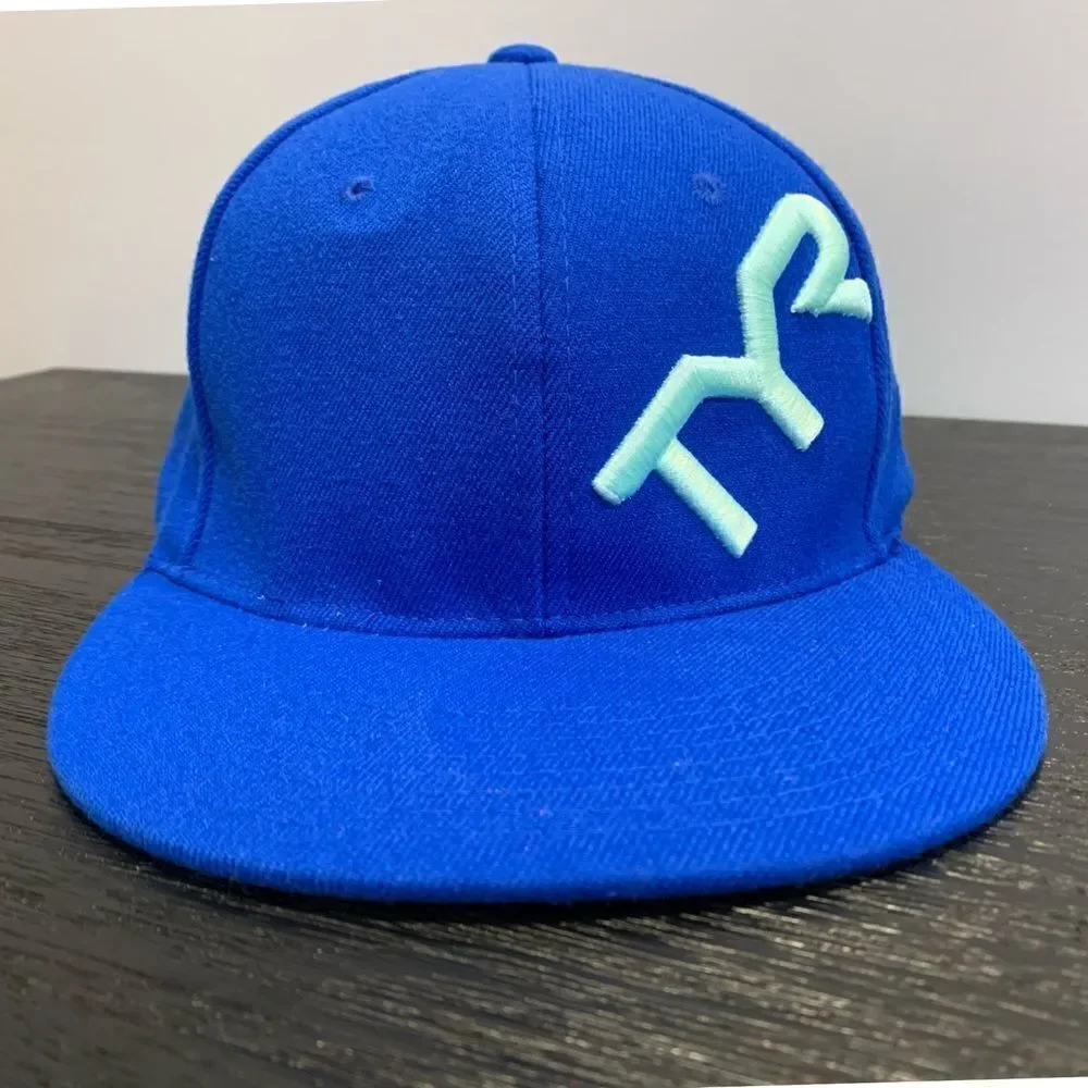 TYR LOGO Royal blue flex fit hat M/L - Picture 8 of 9